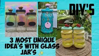 3 MOST UNIQUE ✌️IDEA'S WITH GLASS JAR'S #kitchen DIY'S💯 # Recycle ♻️ idea#Usefull✨️👍