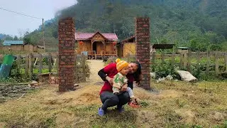 Single Mom - How To Building a Farm Gate With Bricks , Baby Care - Building Farming #diy #farming