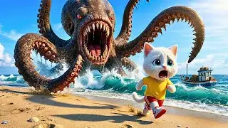 The Secret Behind the Brutal Destruction Caused by the Monster Octopus | AI Cat Story
