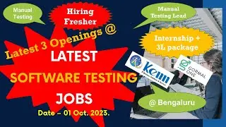 Internship,  Fresher Manual Test Engineer & experience Lead Manual Test Engineer jobs in Bangalore