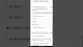 Google Cloud Computing Foundations assignment 2 #nptel_assignment #nptel #exam #Cloud Computing