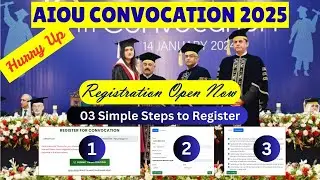 aiou convocation how to register complete process | Hurry Up Limited Seats @aiouconvocation