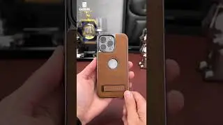 Caseles Shockproof Genuine Leather iPhone Case with Stand, Soft TPU Protective Back Cover #phonecase
