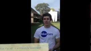 Blue Cure 'Champion' & College Senior, Barrett Lauer:  'Join the Blue Cure Movement'
