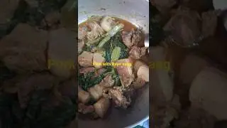 Pork Curry with रायो साग youtube shorts video@