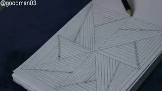 simple  geometric illusion drawing