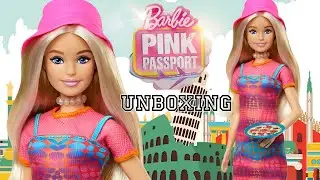 ✨️💗Unboxing Barbie Pink Passport Italy Doll Set💗✨️|#unboxing #barbie #review #2024 |HWH97|