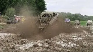 Blue Chevy Goes Hard At Red Barn Customs Mud Bog 2016
