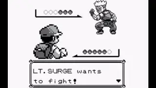 Pokemon Blue (1996) - Vermilion City - Lt. SurgeGym Leader battle