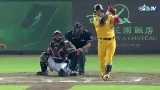 10/28 總冠軍賽G1 兄弟 vs Lamigo 七局上，滿壘的情況下，王躍霖將詹子賢三振出局