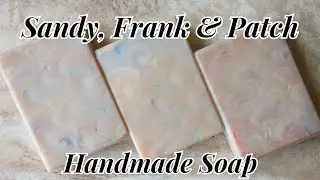 Sandy, Frank & Patch - Handmade Cold Process Soap - Modified Peacock Soap Design -  Soap Challenge