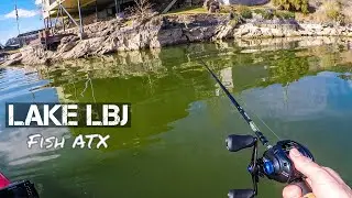 Lake LBJ Bass Fishing in Texas - Cold Water Bass Fishing (2020 Drawdown)