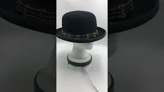 Timeless Sophistication: Vintage Barlesoni Men's Black Derby Hat in Genuine Fur Felt #shorts #derby
