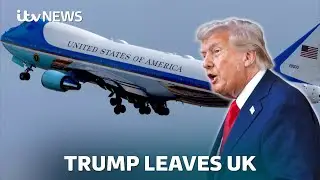 Watch LIVE: Trump departs the UK from Stansted Airport | ITV News