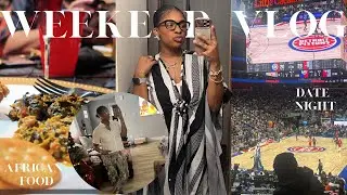 Date Night + Girls Night Vlog | African Food (Fufu), Moomoo&rsquo;s & Pistons Game