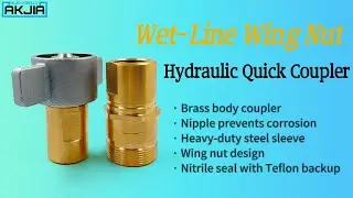 Wet-Line Wing Nut Hydraulic Quick Coupler