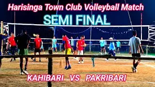 Kahibari  Vs Pakribari Semi Final Volleyball match At Harisinga org by Harisinga Town Club
