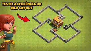 DEU RUIM!?🤔| TESTEI A EFICI&Ecirc;NCIA DO MEU NOVO LAYOUT CV4 #clashofclans