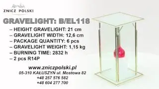 Production of candles on request - cemetery Light GLASS BEL118 - elegant gravelight