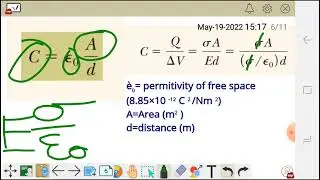 LESSON 1:How to calculate the capacitance of a capacitor and the potential difference (voltage)