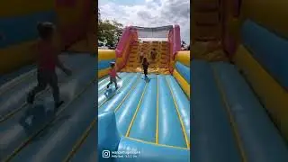 Bounce House Obstacle Course!! #shorts #bounceamerica #adventurefamily #travel