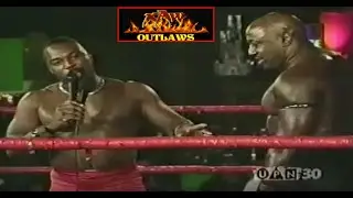 BRICKHOUSE BROWN & REGGIE B PHINE IN RING INTERVIEW (KAW TV 5 9 1999)