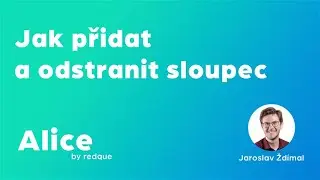 Jak přidat a odstranit sloupec v Alice