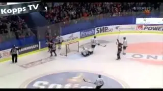 Växjö-HV71 1/12-12 Mats Tryggs gör självmål [ fantastic own goal SHL ]