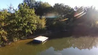 Drone over Quiet Lake in the Morning