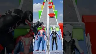 GTA V New Kiss & Punch Run Spider-man vs Spider Gwen Funny Challenge! #gta