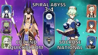 Spiral Abyss 3.4 Cyno Quickbloom & Sucrose National F2P