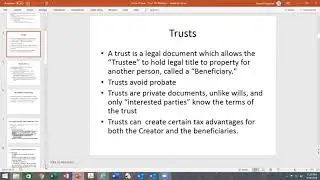 Elder Law Seminar: Trusts 101