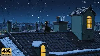Retro Holiday Magic - vintage rooftop cat and gentle 1930s - 40s Christmas jazz