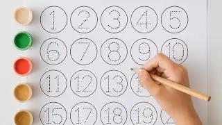 Number Tracing 1 to 20 for Kids | Learn to Trace Numbers | Coloring & Activity Worksheet