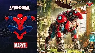 Superheroes but Vintage Robot Moose! 🤖🦌 | Marvel & DC Moose #Shorts #Marvel #DC #Superheroes