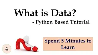 Data | Python Based Tutorial | Basic commands using Python | Jupyter| Data Science| Machine Learning