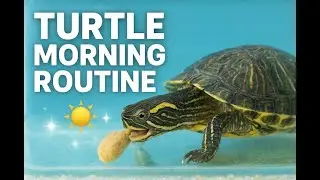 Morning Routine of My Turtles 🐢😋😍Cleaning, Fresh Water & Feeding