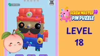 Screw Master 3D Level 18 Solution Walkthrough | Super Mario 🍄 | Full Gameplay | HD