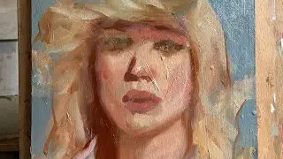 👱&zwj;♀️Painting blonde hair using oil paint 🎨🔥🥰