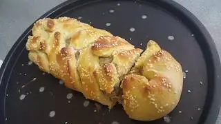 How to make calzone / chicken bread Asian style, home made Calzone Recipe - easily made at home