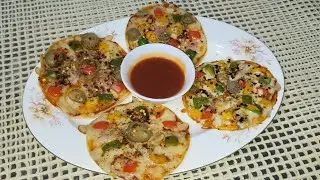 Instant Mini Pizza Recipe # Liquid Dough Pizza  Recipe