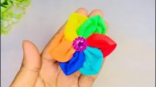 DIY fabric flowers// Cute and beautiful fabric flowers in just few minutes 