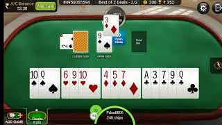 हारते हारते बच गया 😇 Bhaut hard game 😇 🕺200 rs 🕺 #rummycircle #dealrummy #pradeepurohit