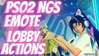 PSO2 NGS 656: Weaponoid Pose 9 Emote Lobby Action 656「ウェポノイドポーズ９」