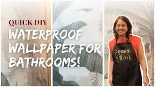 Transform Your Bathroom Walls with Waterproof Wallpaper! | Stunning DIY Makeover Ideas💦✨