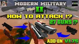 Modern Military 2 Attachment Tutorials! | 3D Guns for Minecraft Bedrock and Mcpe 1.21.60+