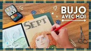 BULLET JOURNAL | September 2022 kraft pages | Scotland, Brave or Outlander