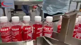 Red Stainer 200ml Pet Bottle Automatic Rotary Filling & Capping Machine