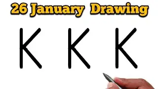 How To Draw Freedom Bird From K Letter 🇮🇳 | 26 January Republic Day Special