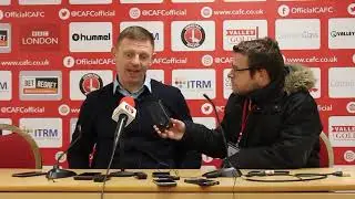Graeme Jones post Charlton defeat